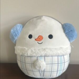 Squishmallows Snowman Plush with Blue and White